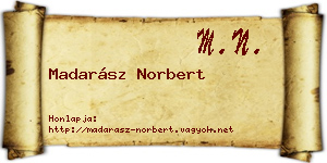 Madarász Norbert névjegykártya