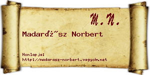 Madarász Norbert névjegykártya