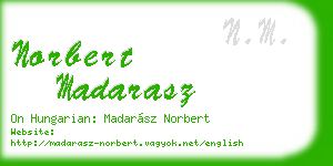 norbert madarasz business card